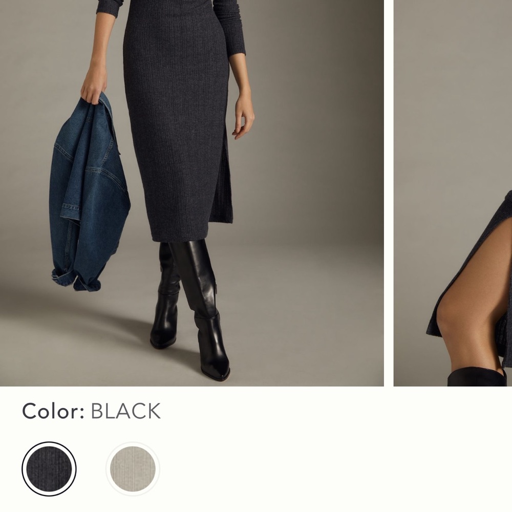 Anthropologie gray daily practice dress